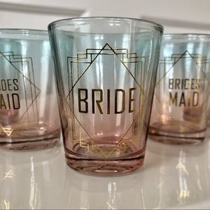 5 Bride Tribe Shot Glasses